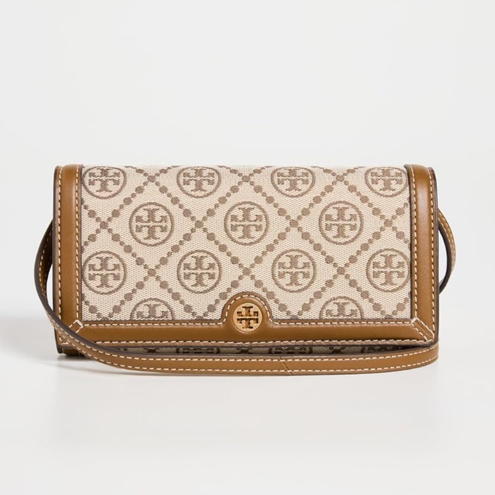 Tory Burch Women's T Monogram Jacquard Wallet Crossbody